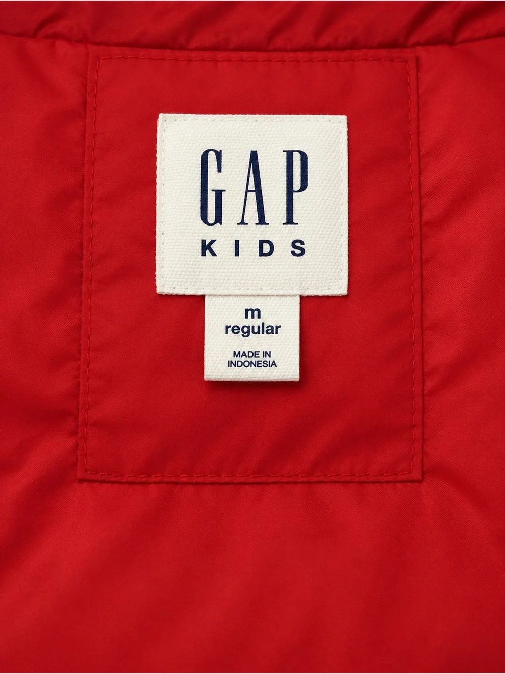 NWT Gap Kids Youth Red/Burgundy Colorblock Quilted Puffer Zip Vest Unisex